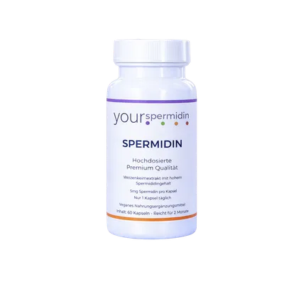 Spermidin - Premium Qualität, 5mg hochdosiert, 2 Monatspackung, 60 Kapseln