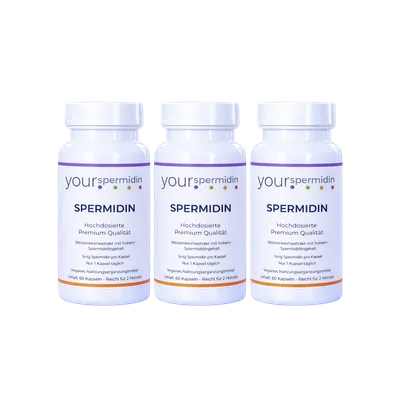 Spermidin Hochdosiert 5mg | Spermidin für 6 Monate | Weizenkeimextrakt Kapseln Kaufen | 3-er Vorteilsset Spermidin Hochdosiert 5mg | Spermidin für 6 Monate | Weizenkeimextrakt Kapseln Kaufen | 3-er Vorteilsset