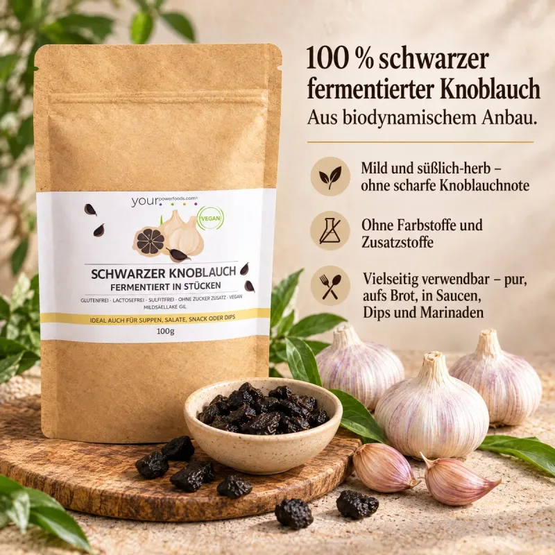 Die schwarze Färbung ist ein Zeichen von der Reife und als Qualitätsmerkmal
