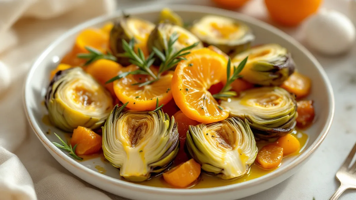 Salata od artičoka s karameliziranim filetima naranče