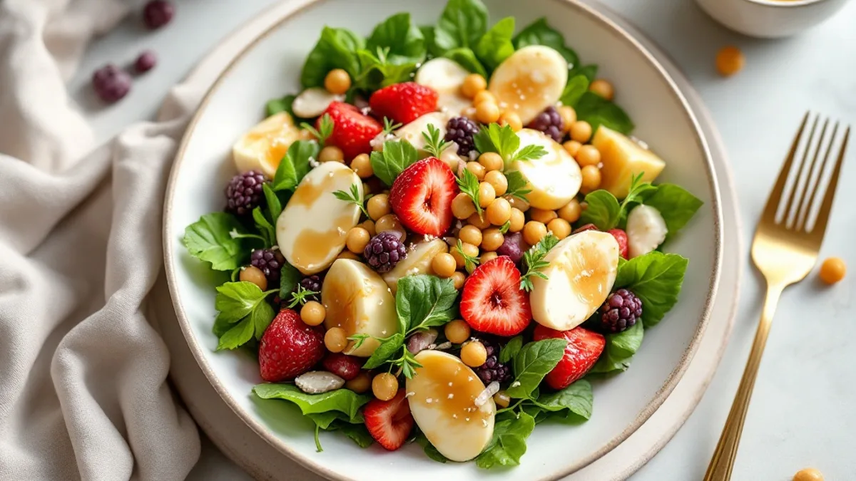 Beeren-Chia-Frühstücksbowl mit Hagebutte und Kürbiskernen