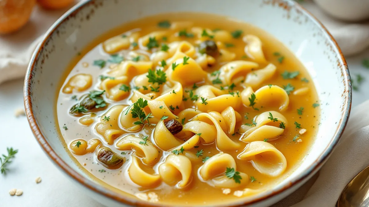 Cremige Pastinaken-Suppe mit gerösteten Walnüssen