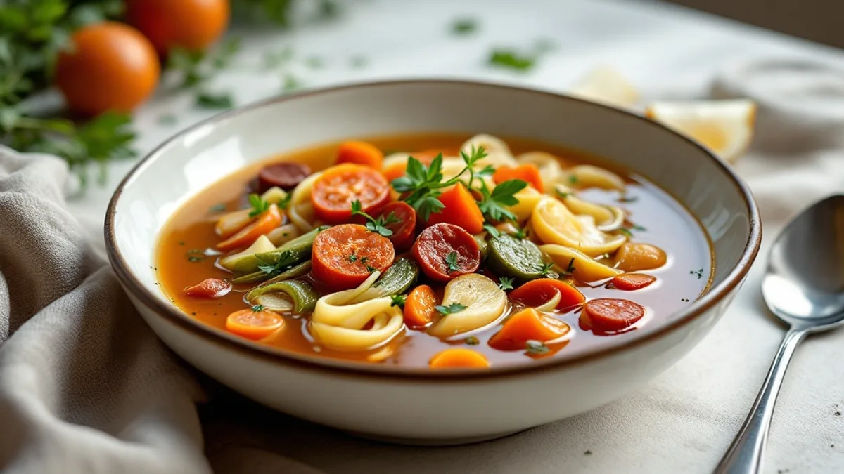 Deftige Linsensuppe mit geräuchertem Paprika und Chorizo