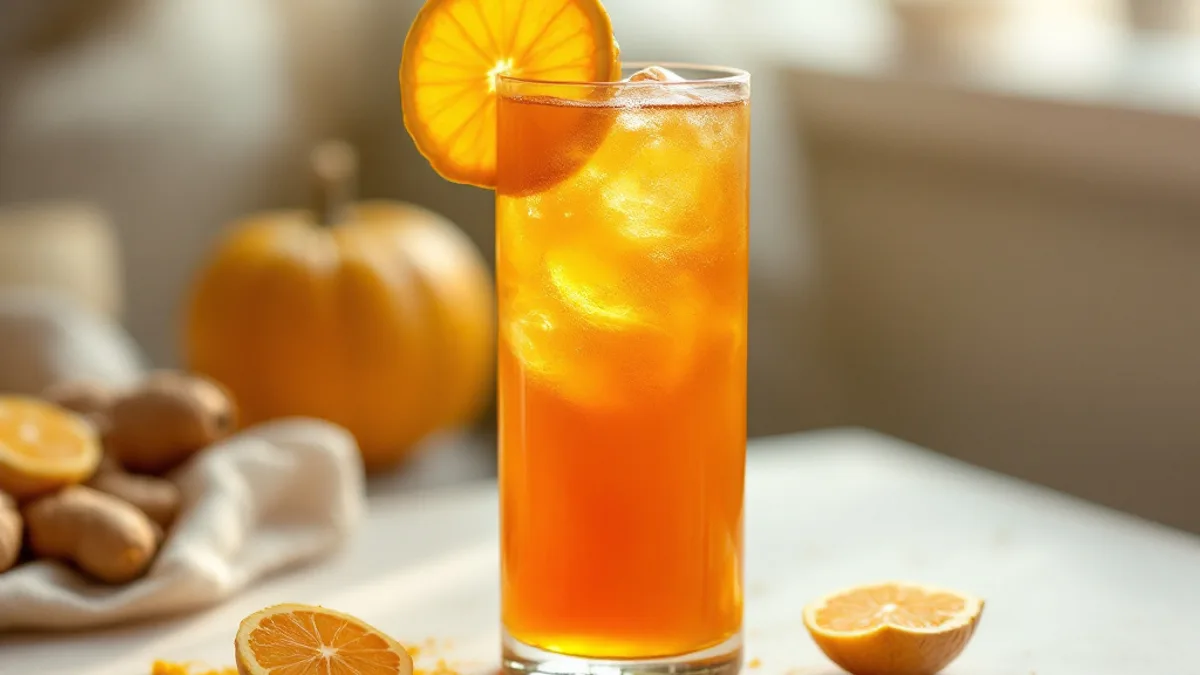 Fermentierter Kürbis-Ingwer-Shrub mit Apfelessig und Honig