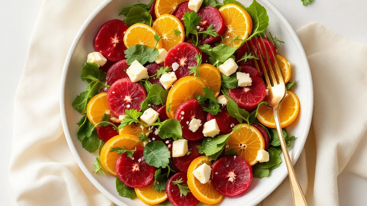 Pečeni carpaccio od cikle s narančama i pinjolima