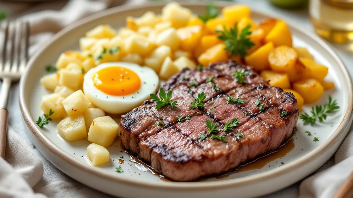Gebratene Rinderleber mit Zwiebeln und Petersilienkartoffeln