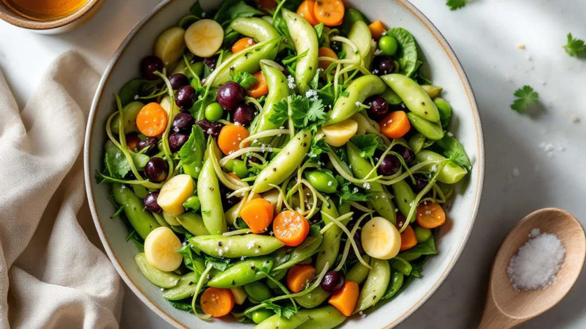 Na pari pripremljena Edamame-Miso-Zdjela s crnom rižom i trakama algi