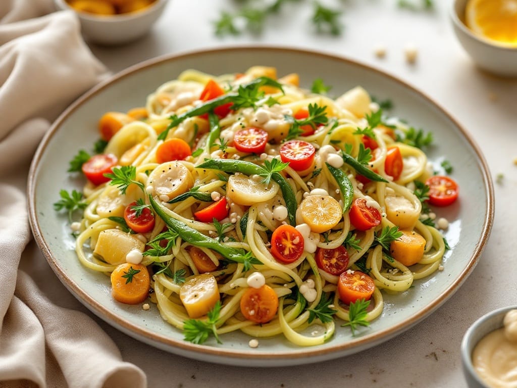 Gerösteter Brokkoli mit Kichererbsen und Zitronen-Tahini
