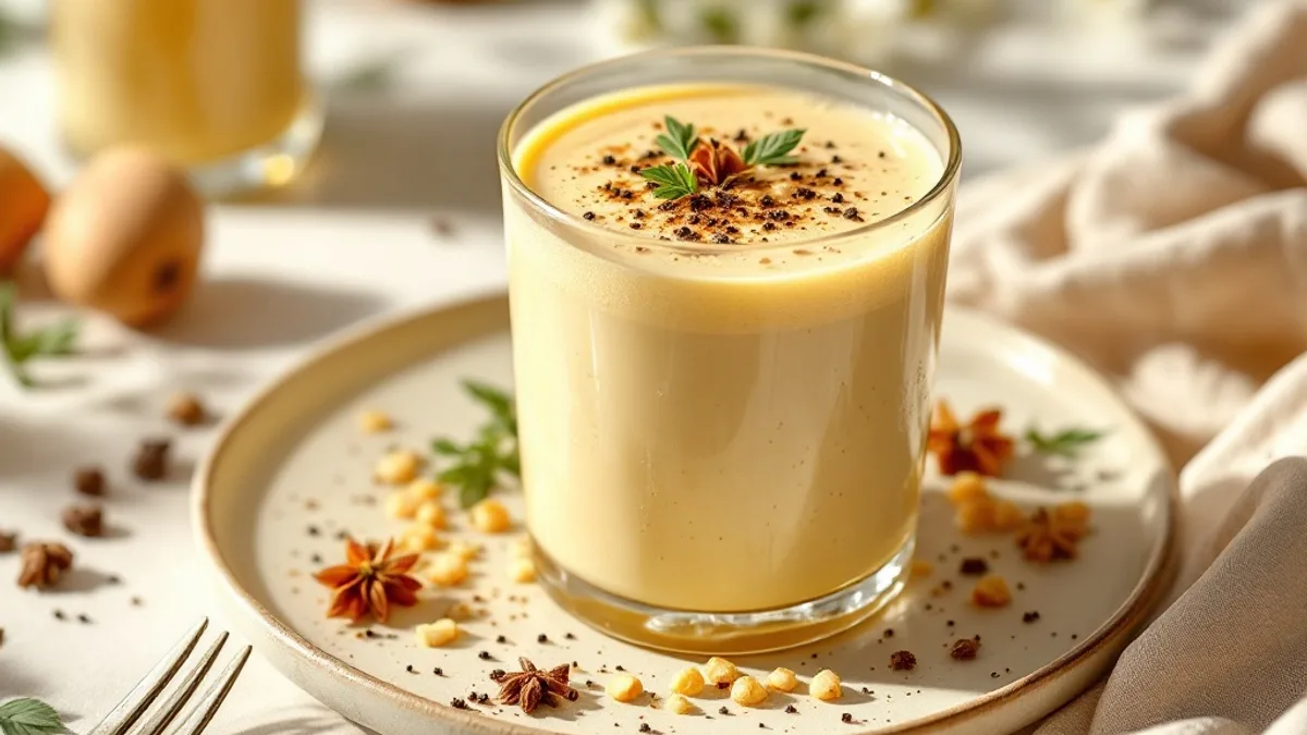 Goldene Kurkuma-Hafermilch mit Leinöl