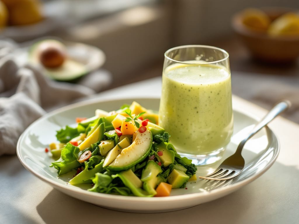 Grüner Spargel mit pochiertem Ei und Avocado-Tatar