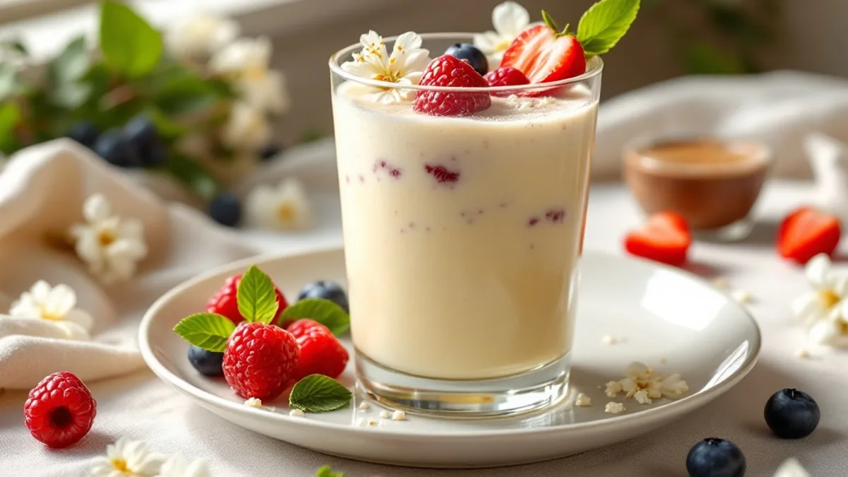 Cremiger Haferbrei mit frischen Himbeeren