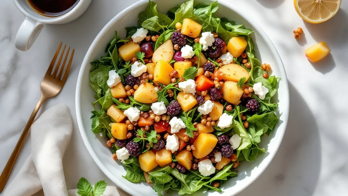 Warme Hirse-Bowl mit Ofenkürbis, Granatapfel und Feta