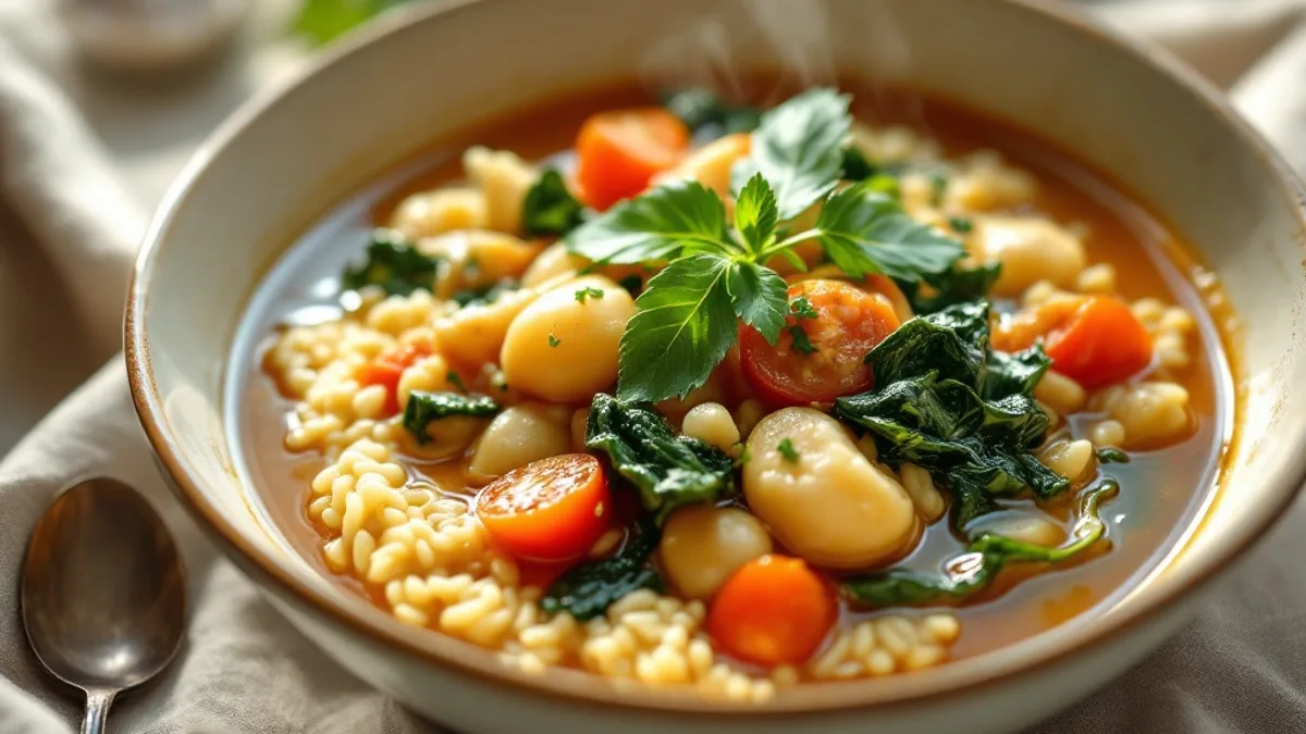 Kichererbsen-Curry mit Spinat und Basmatireis