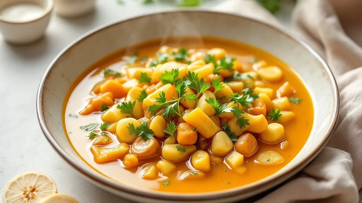 Kichererbsen-Curry mit Kokosmilch und Möhren