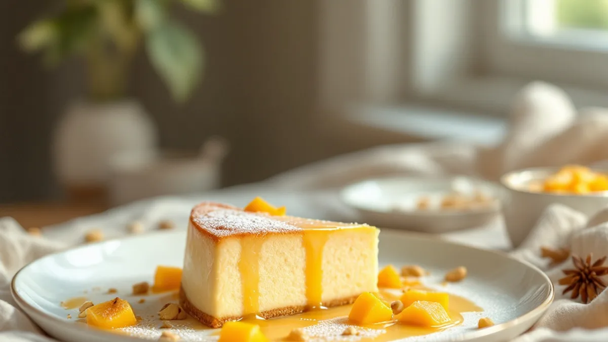 Topli kokosov rižin puding s mangom i kardamomom