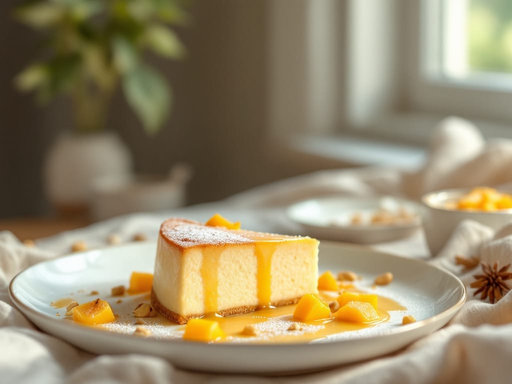 Warmer Kokos-Reispudding mit Mango und Kardamom