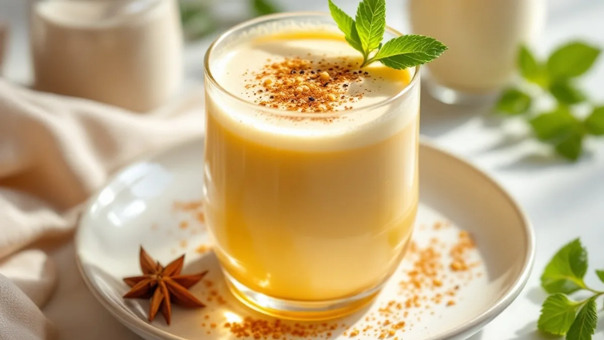 Kurkuma-Goldene Milch mit Mandel und Zimt