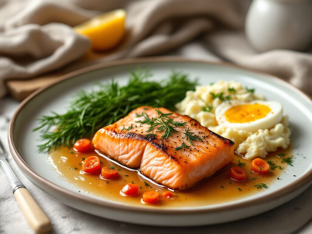 Ofen-Lachs mit Fenchel und Zitronen-Dill-Kruste