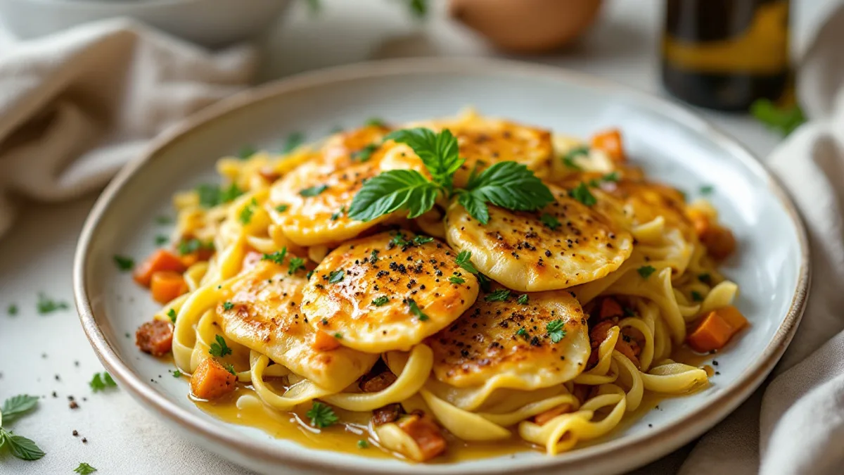 Ofen-Pastinaken mit Nachtkerzenöl-Dressing und Haselnuss-Gremolata