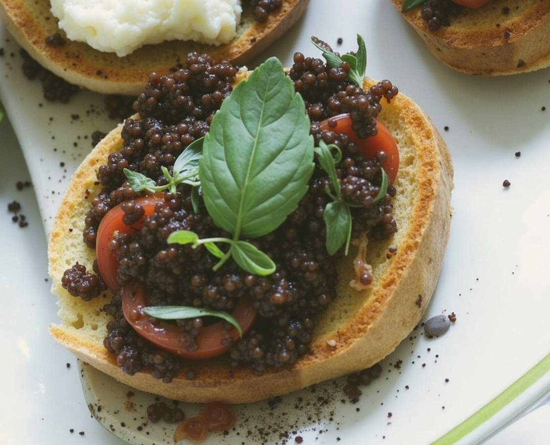Tapenade od maslina na krišcima bageta