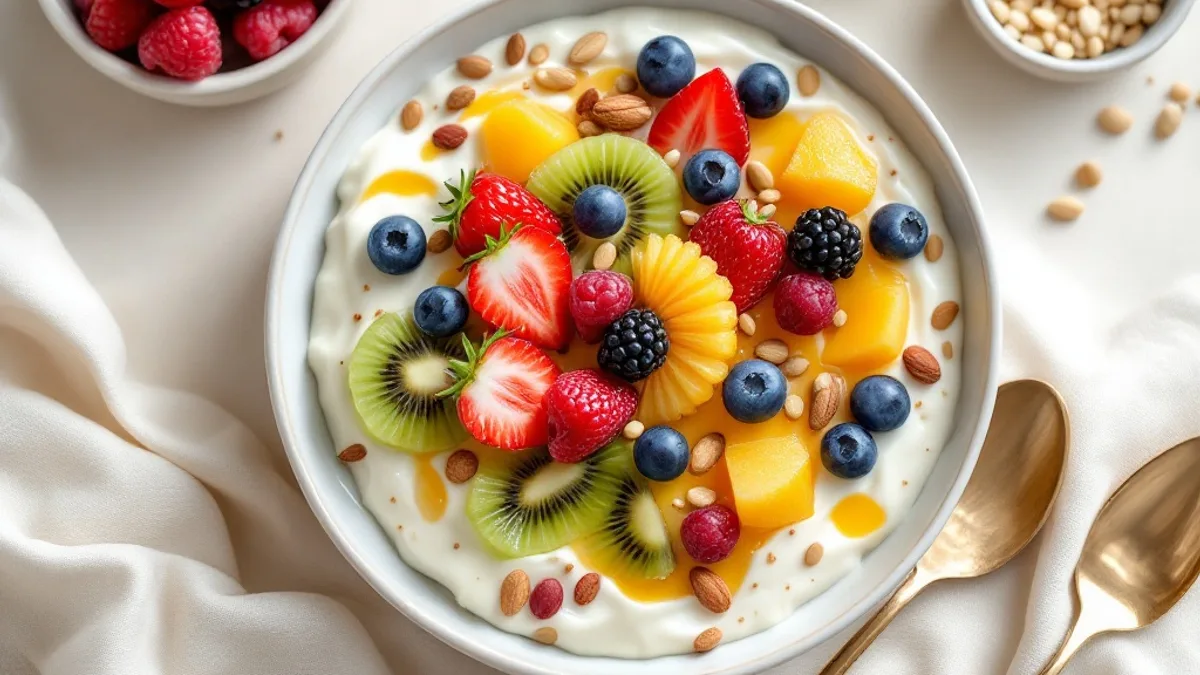 Beerencreme mit Quark und selbst gemachter Fruchtsauce