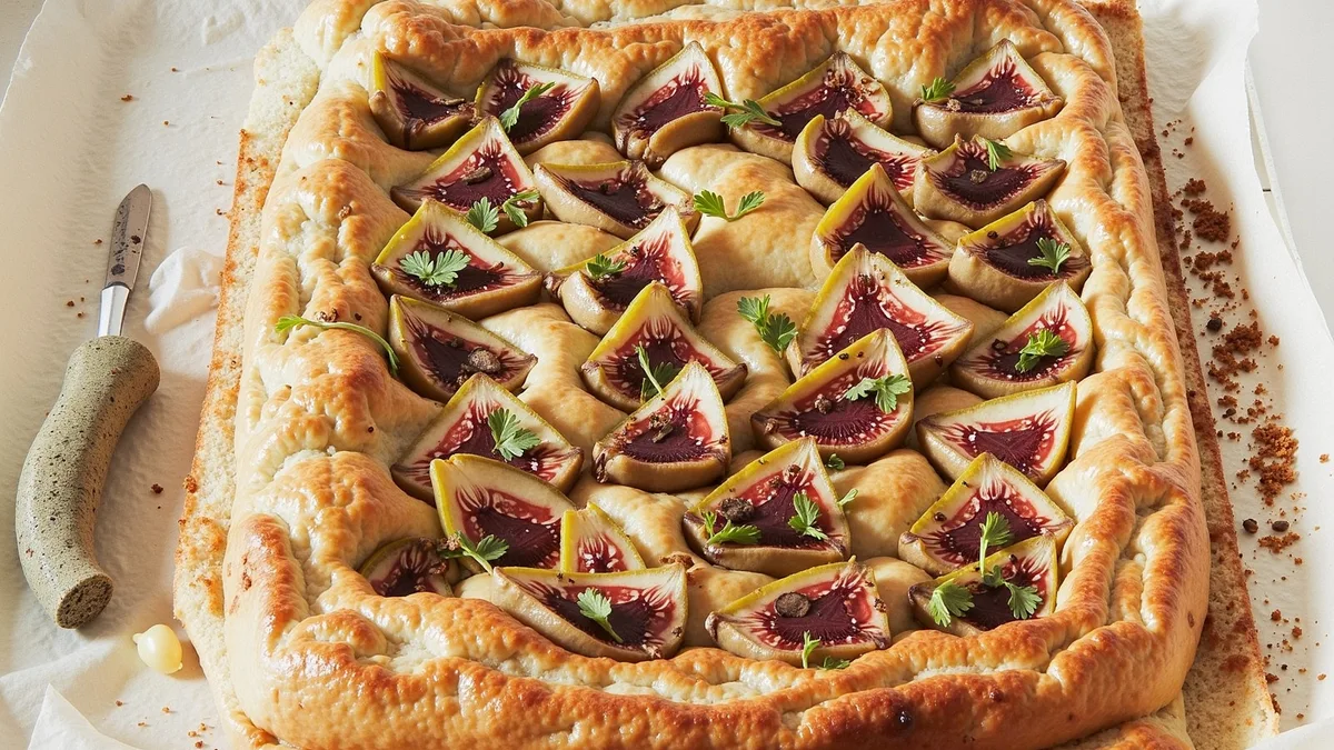 Blätterteig-Tarte mit Ricotta-Creme, frischen Feigen und Honig