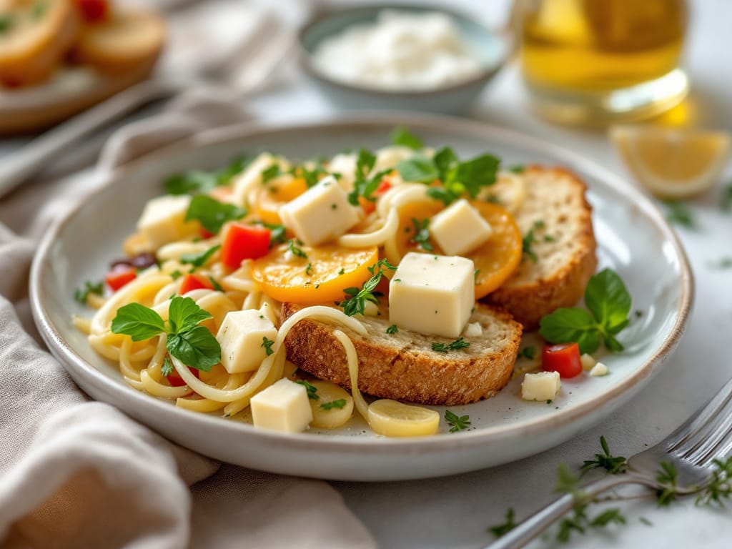 Scharfe Meerrettich-Radieschen-Brote mit Kresse und Frischkäse