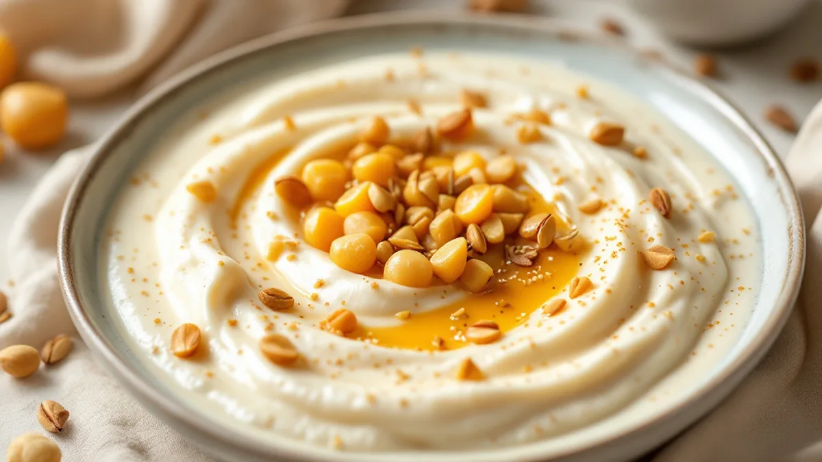 Warme Dattel-Sesam-Milch mit Zimt und Kardamom