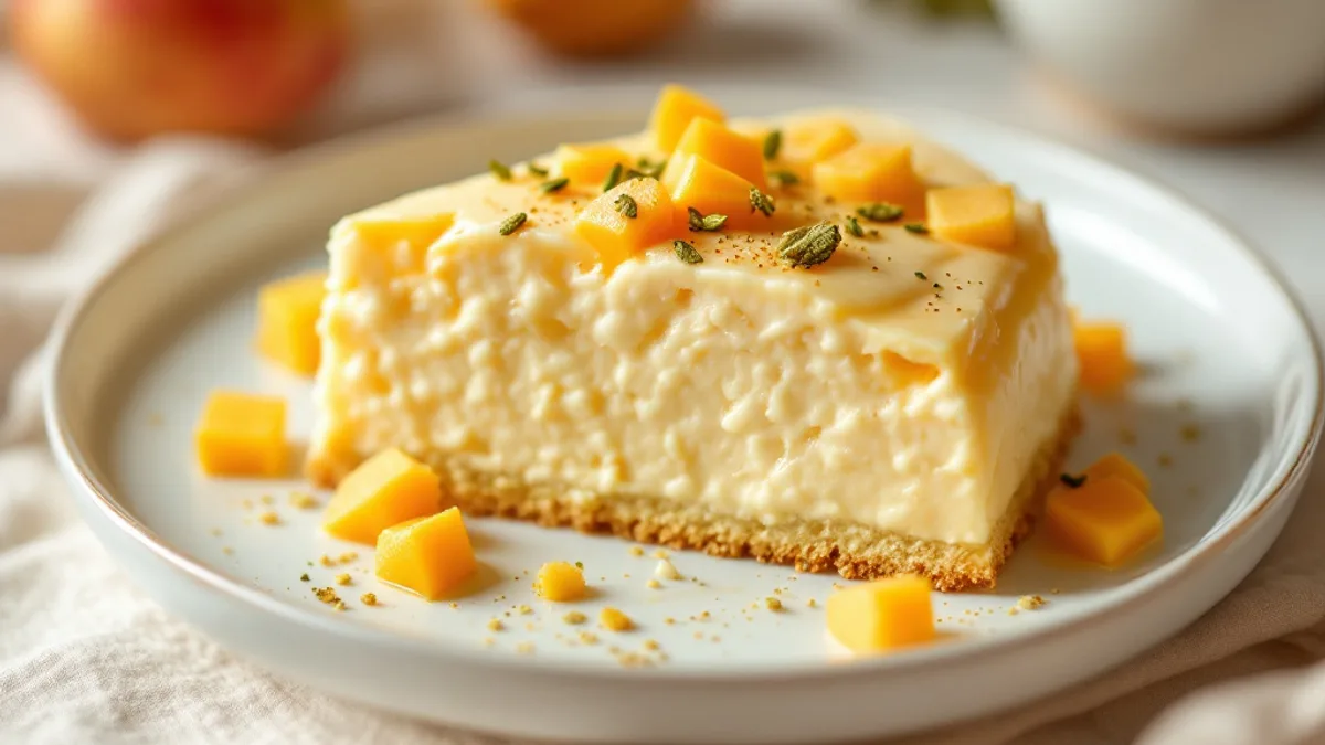 Topli pudding od riže s kurkumom i kokosom, mangom i pistacijama