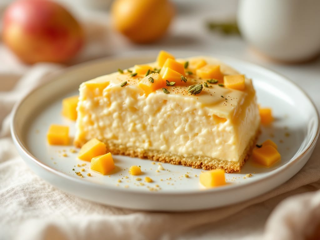 Warmer Kurkuma-Kokos-Reispudding mit Mango und Pistazien