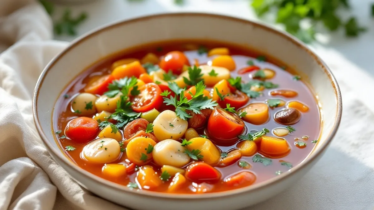 Würzige Kichererbsen-Tomatensuppe mit frischem Koriander