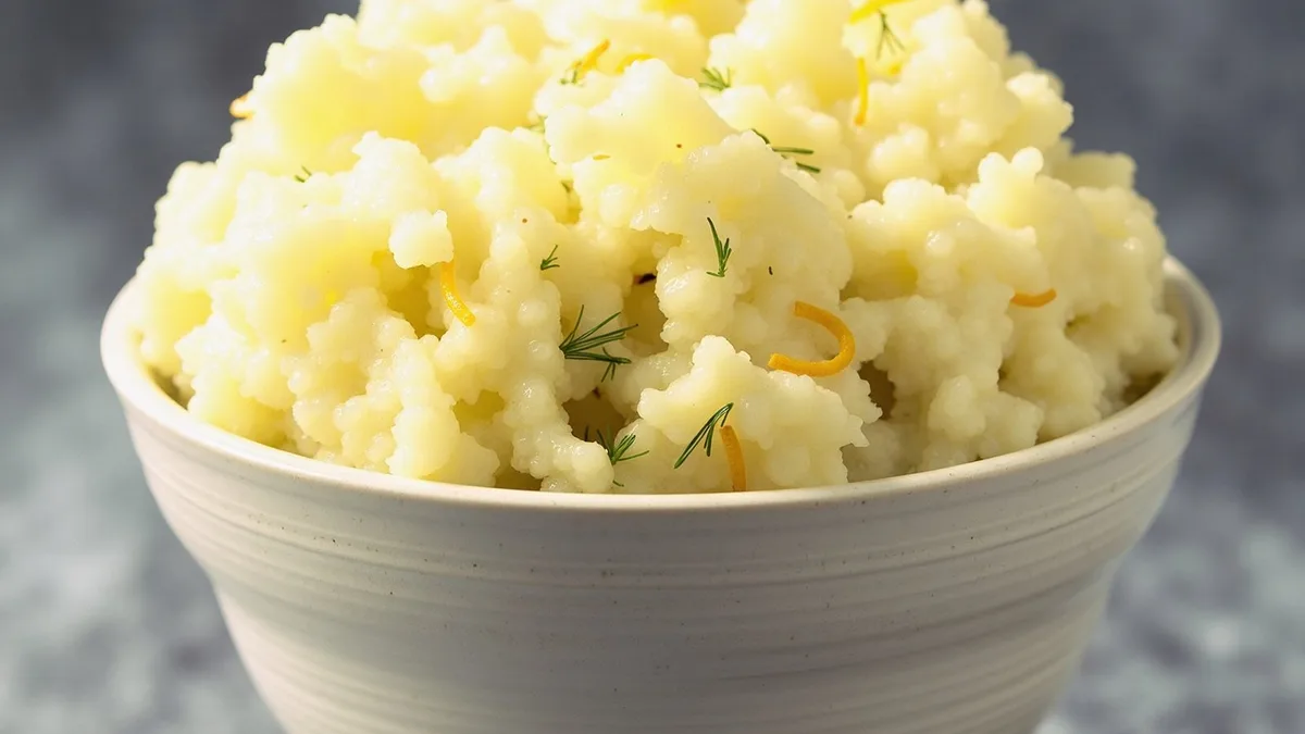 Cremiger Kartoffelbrei mit Zitronenzesten und Dill