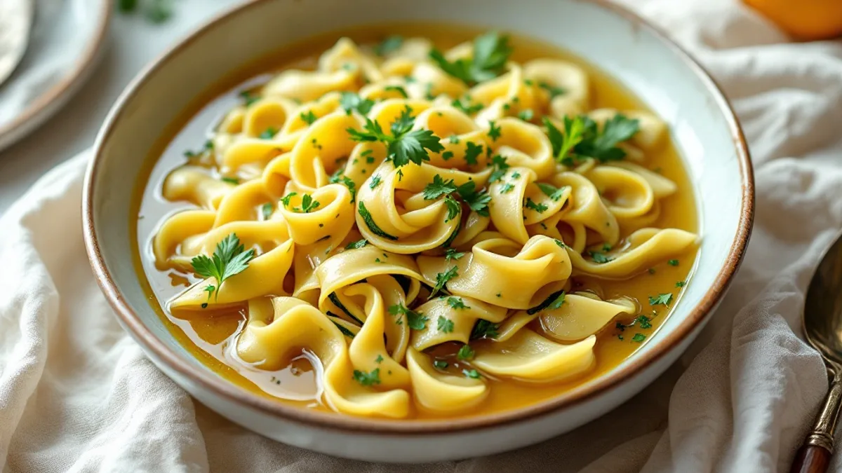 Zucchini-Nudeln mit Garnelen und Zitronen-Knoblauch-Sauce