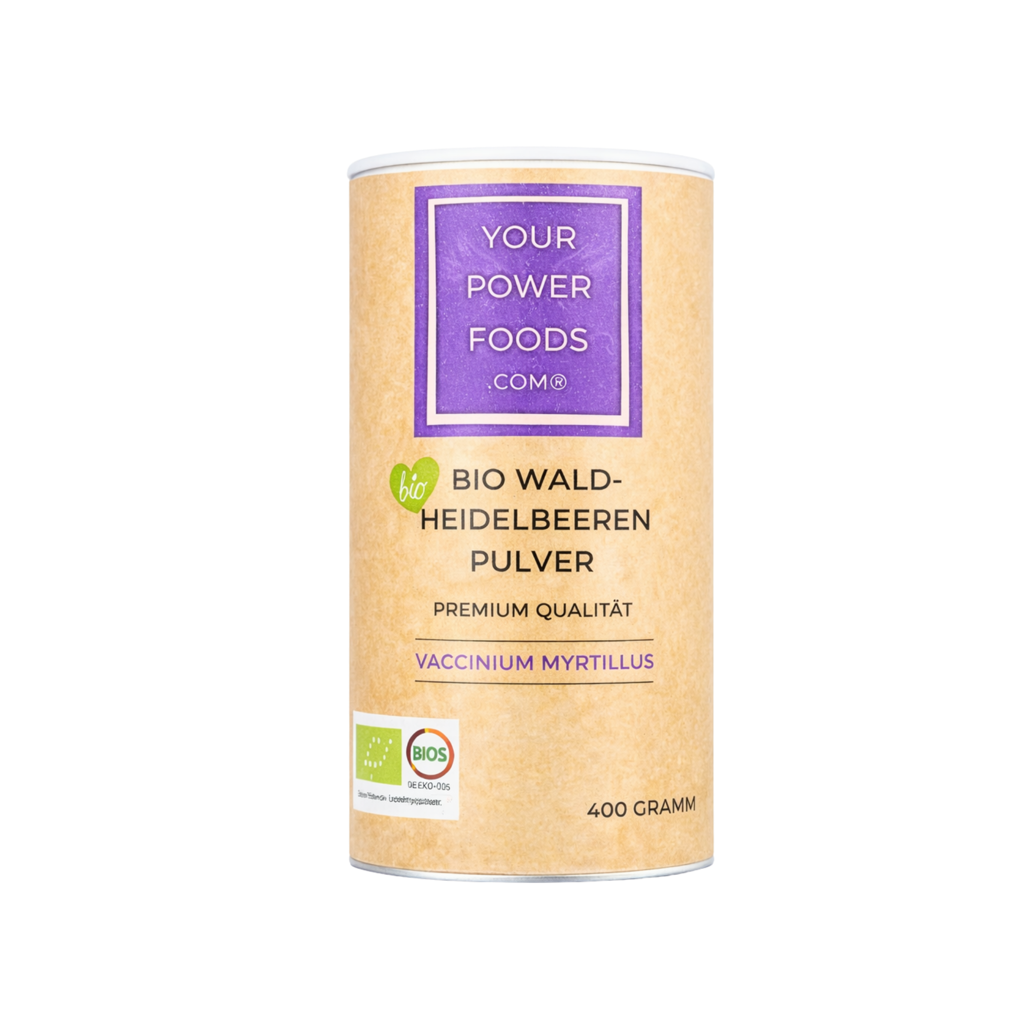 Bio Waldheidelbeeren Pulver, Premium Qualität, 400g