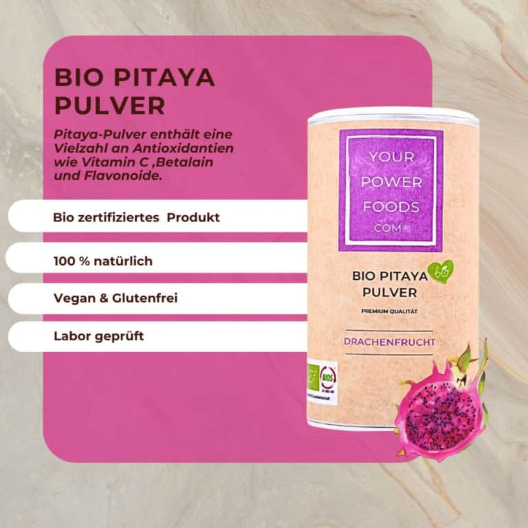 Bio Drachenfruchtpulver, Pitayapulver, Red Dragon Powder, 200g