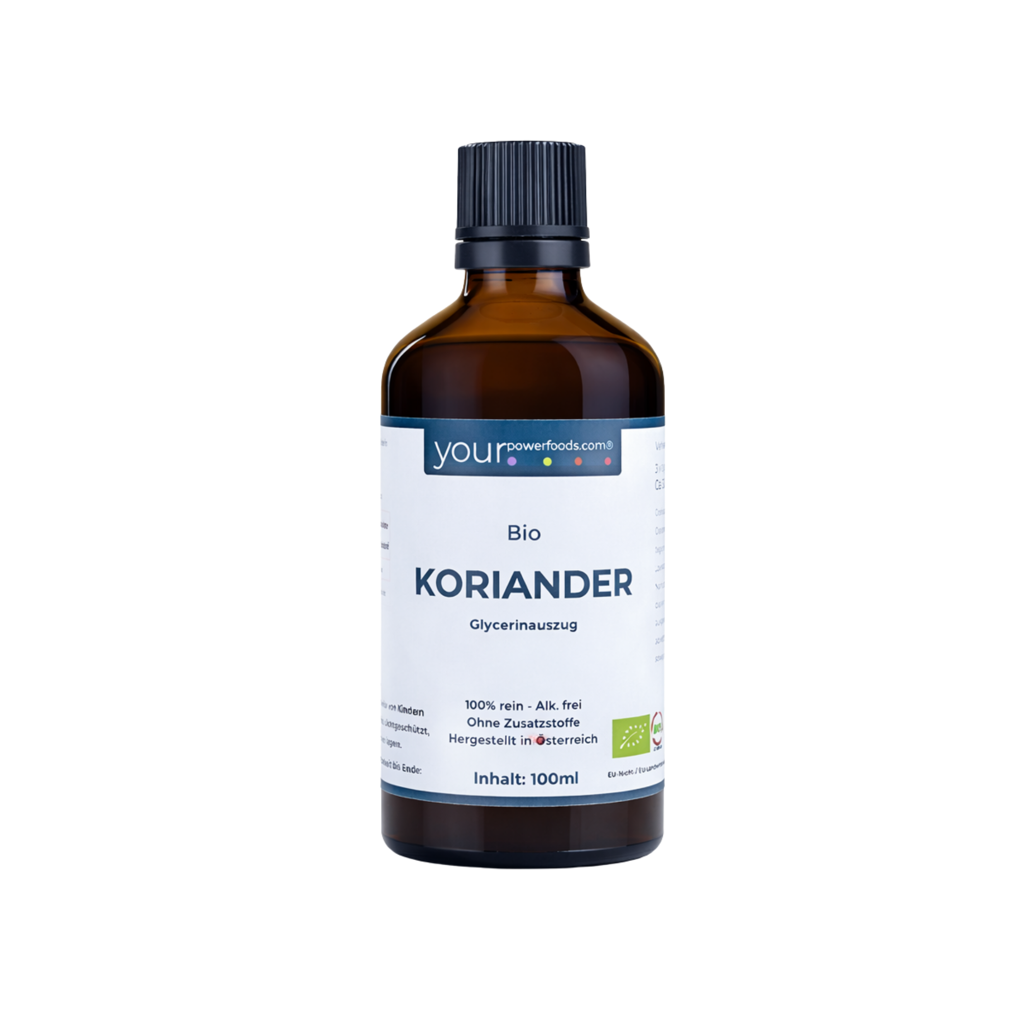 Bio Koriander Tinktur, konform, Alkoholfrei, 100 ml