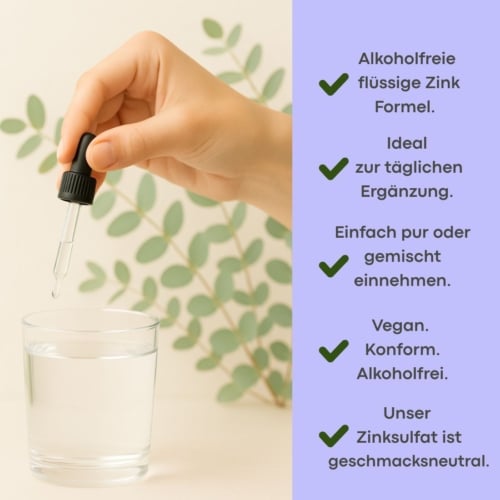 Flüssiges Zink Sulfat – konform, alkoholfrei – Premium Qualität, 100ml