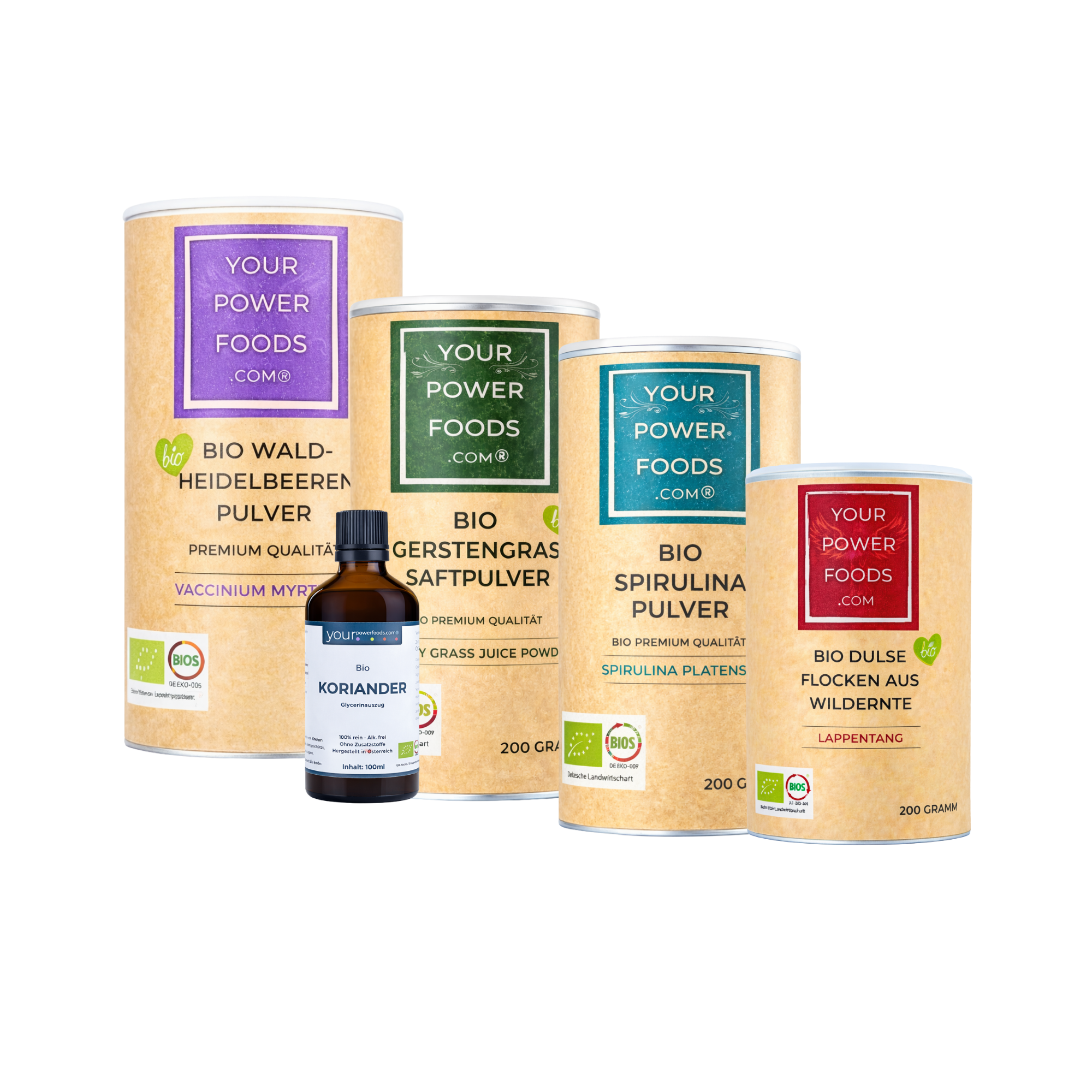 Heavy Metal Detox, POWERFOOD Set, HMDS, mit Bio Koriander Tinktur