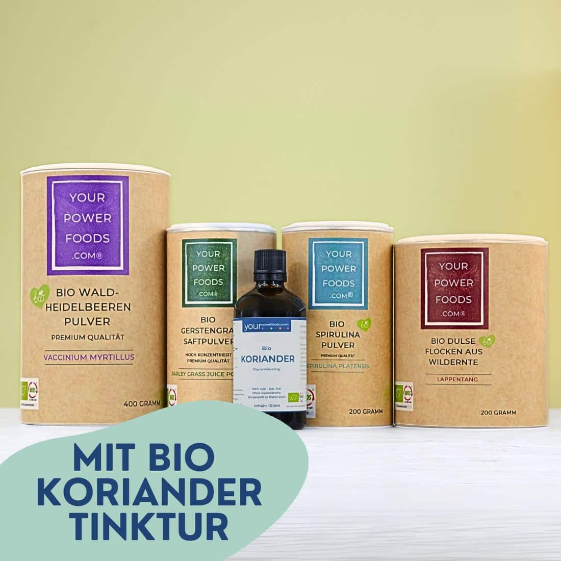Disintossicazione dai metalli pesanti, POWERFOOD Set, HMDS, con tintura di coriandolo biologico