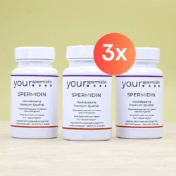 Spermidin Hochdosiert 5mg | Spermidin für 6 Monate | Weizenkeimextrakt Kapseln Kaufen | 3-er Vorteilsset