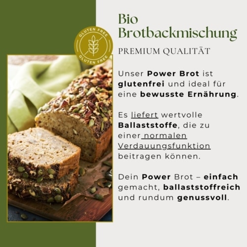 Bio Brot Backmischung, glutenfrei, vegan, konform, Vorteilsset 6 x 350g