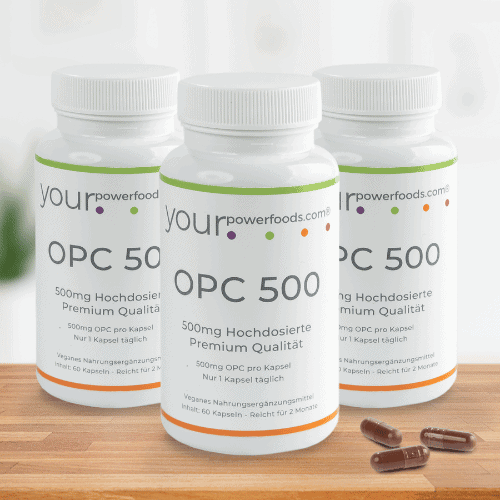 Acquista OPC High Dose 500mg Estratto di semi d'uva Antietà naturale