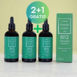 Vitamin B12, konform, hochdosiert, alkoholfrei, 2+1 Gratis