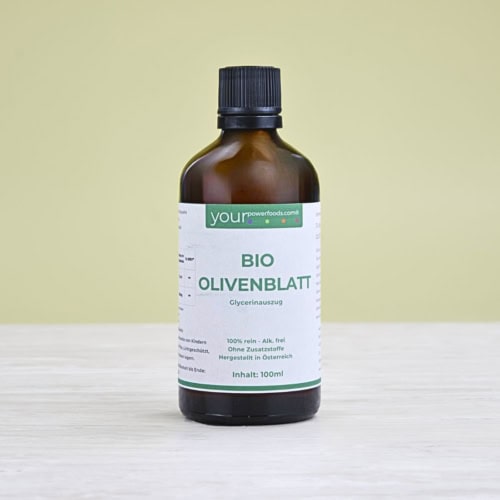 Bio Olivenblatt Tinktur, alkoholfrei, 100 ml