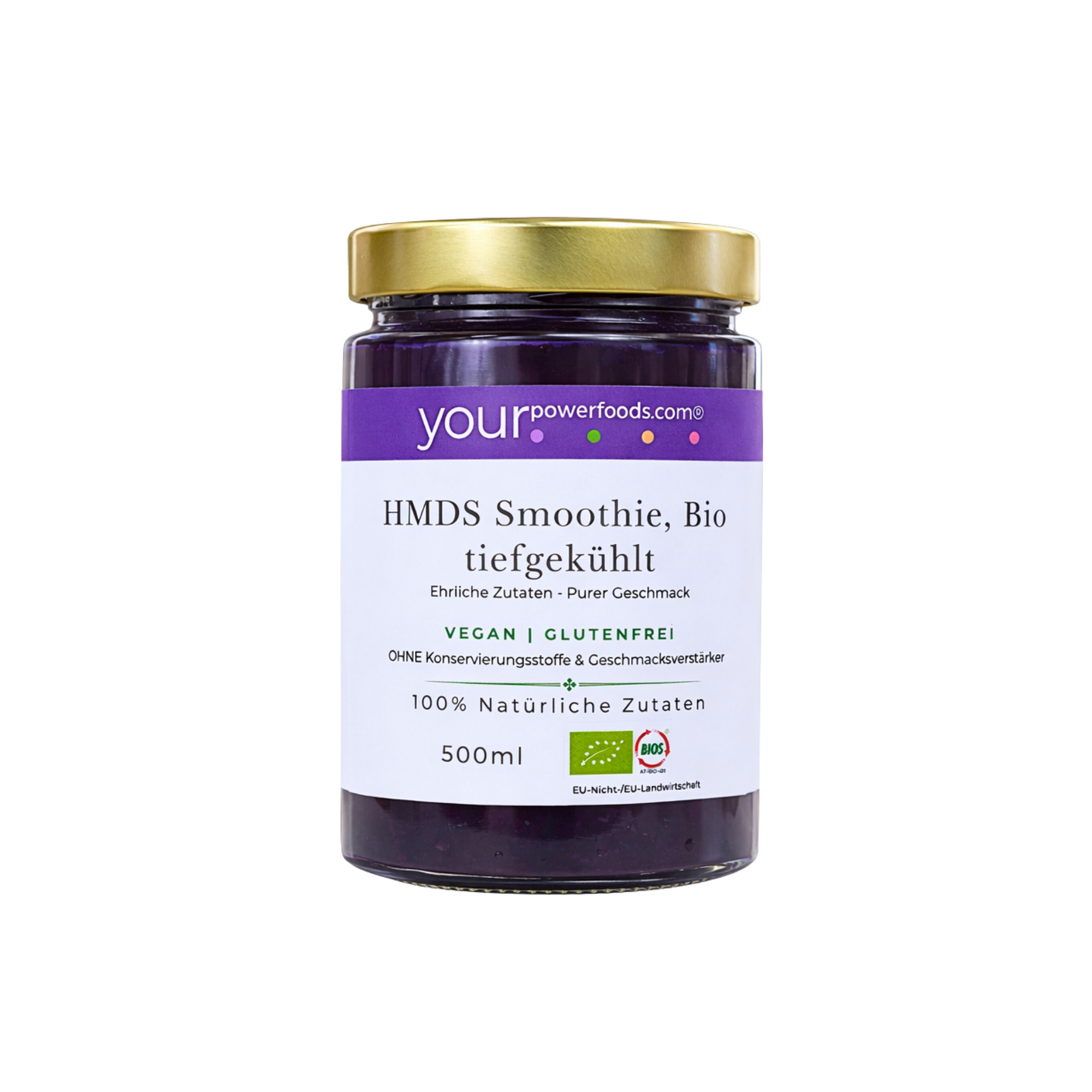 HMDS - Smoothie mit allen Zutaten, Fertiges Produkt, tiefgekühlt, Vorteilsset 12 x 500 ml