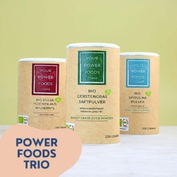 Power Foods Trio - Bio Spirulina, Dulse, Flocken, Gerstengras im Set
