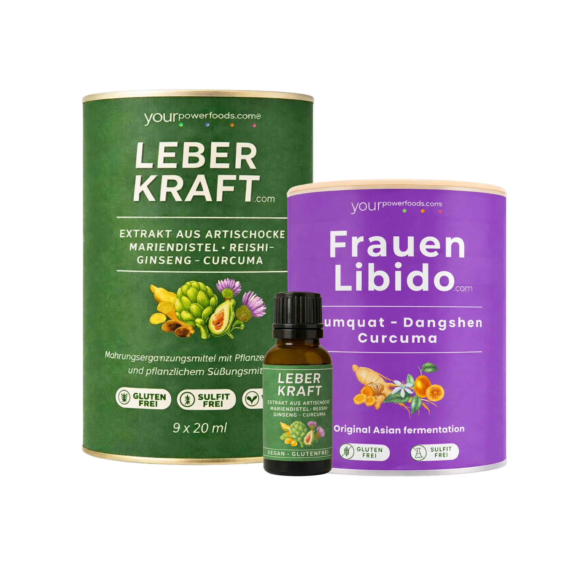 Frauen Power & Balance Set – Leberkraft & Frauen Libido Bundle