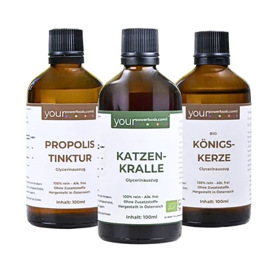 Immun Balace Bandle mit Königskerze, Katzenkralle und Propolis Tinktur