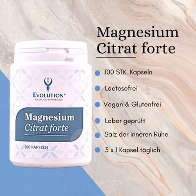 Magnesium Citrat forte, 100 Kapseln