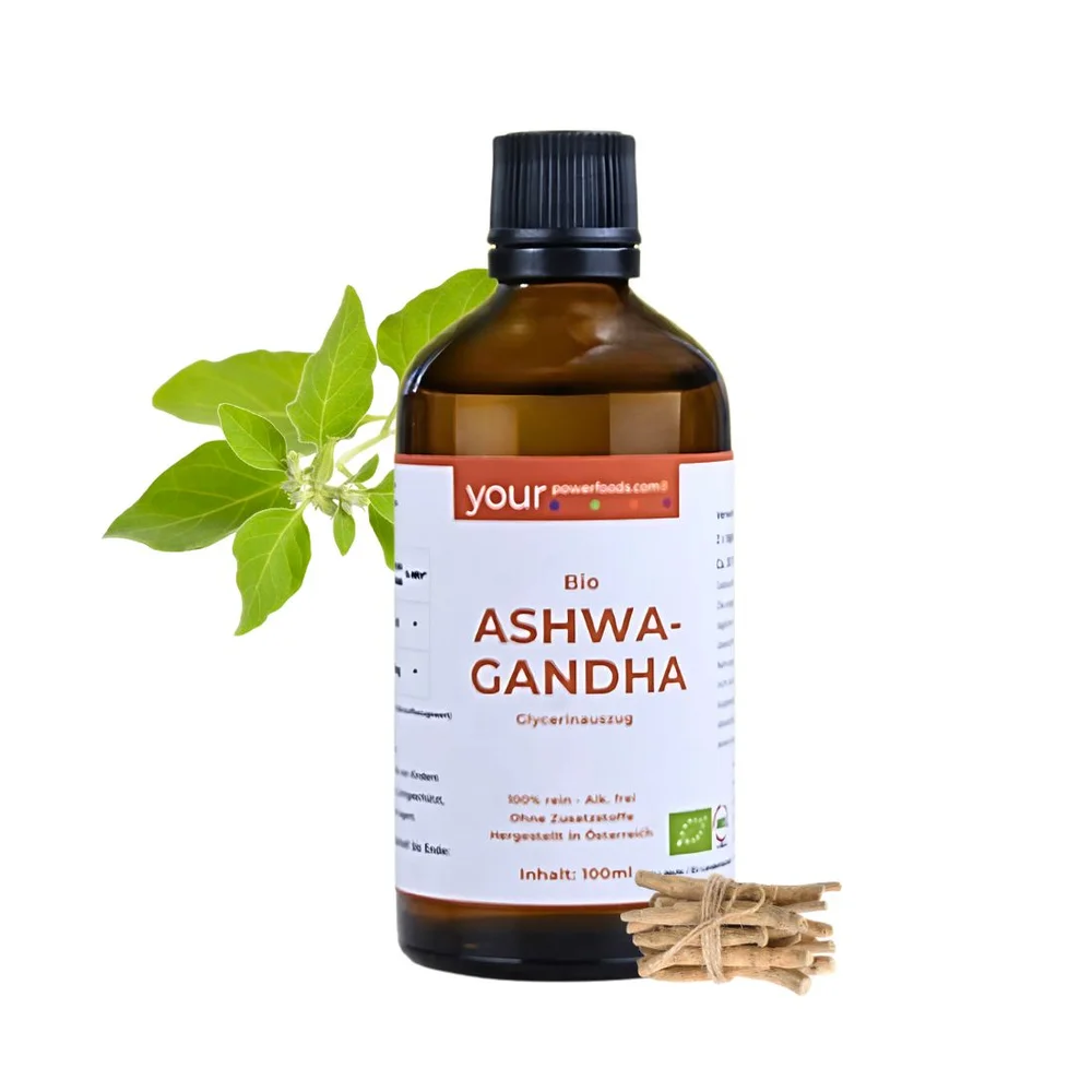 Bio Ashwagandha Tinktur, alkoholfrei, konform, 100 ml